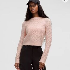 Alpaca Wool-Blend Crosshatch Sweater